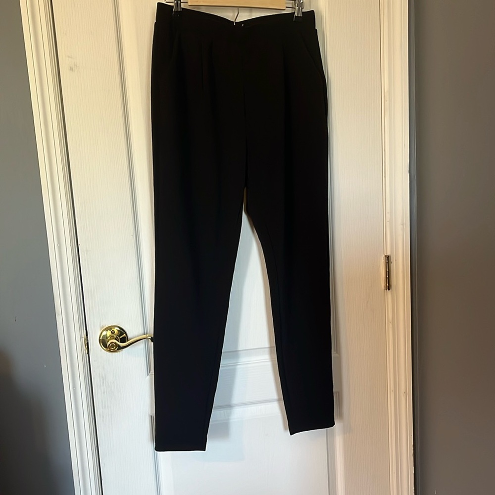 SHEIN solid black pants with pockets